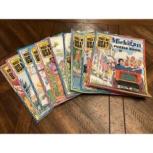Highlights USA Which Way VTG States Activity Books Homeschool Alaska Louisiana